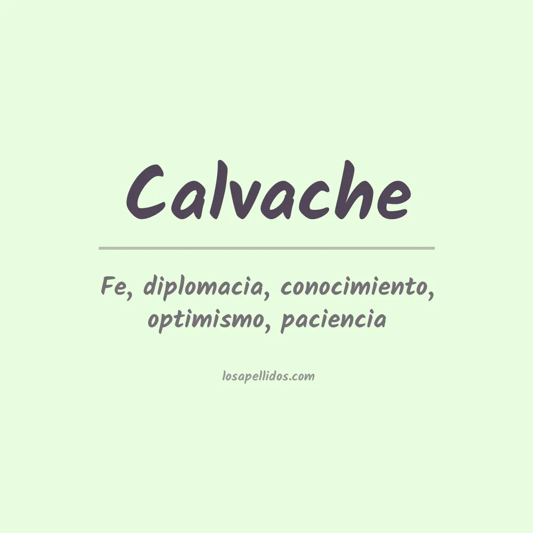 Apellido Calvache