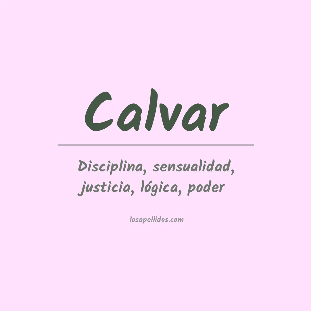 Apellido Calvar
