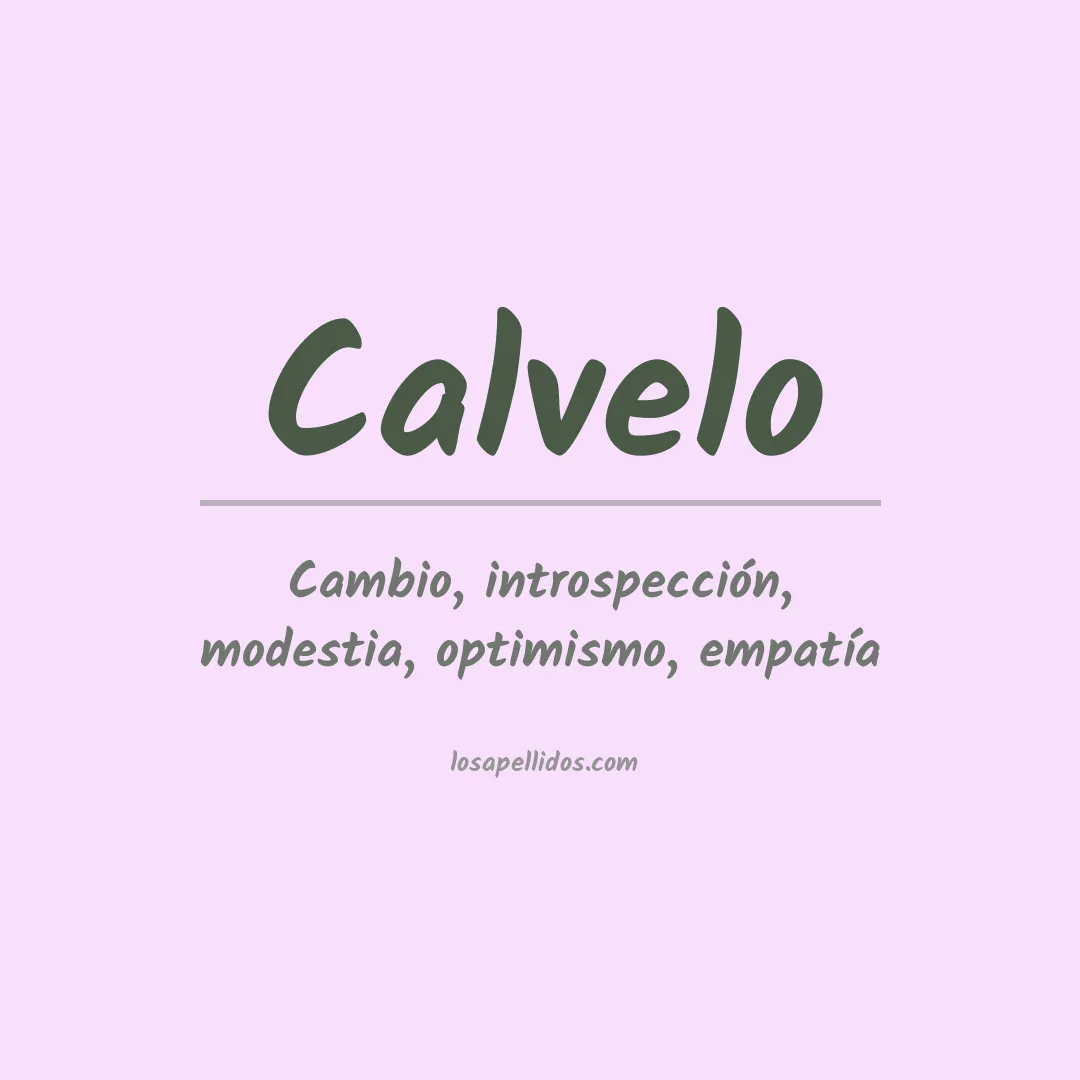 Apellido Calvelo