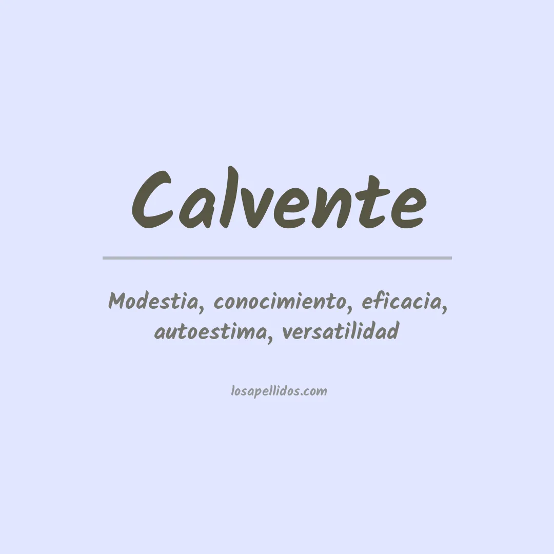 Apellido Calvente