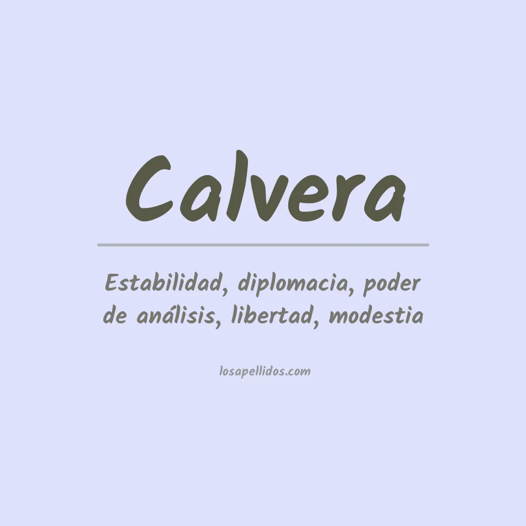Apellido Calvera