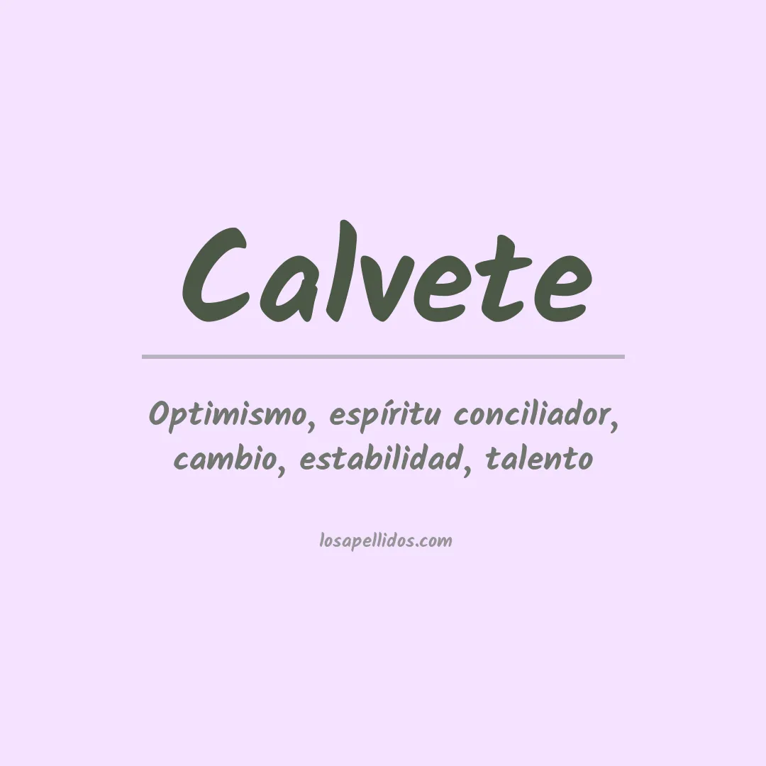 Apellido Calvete