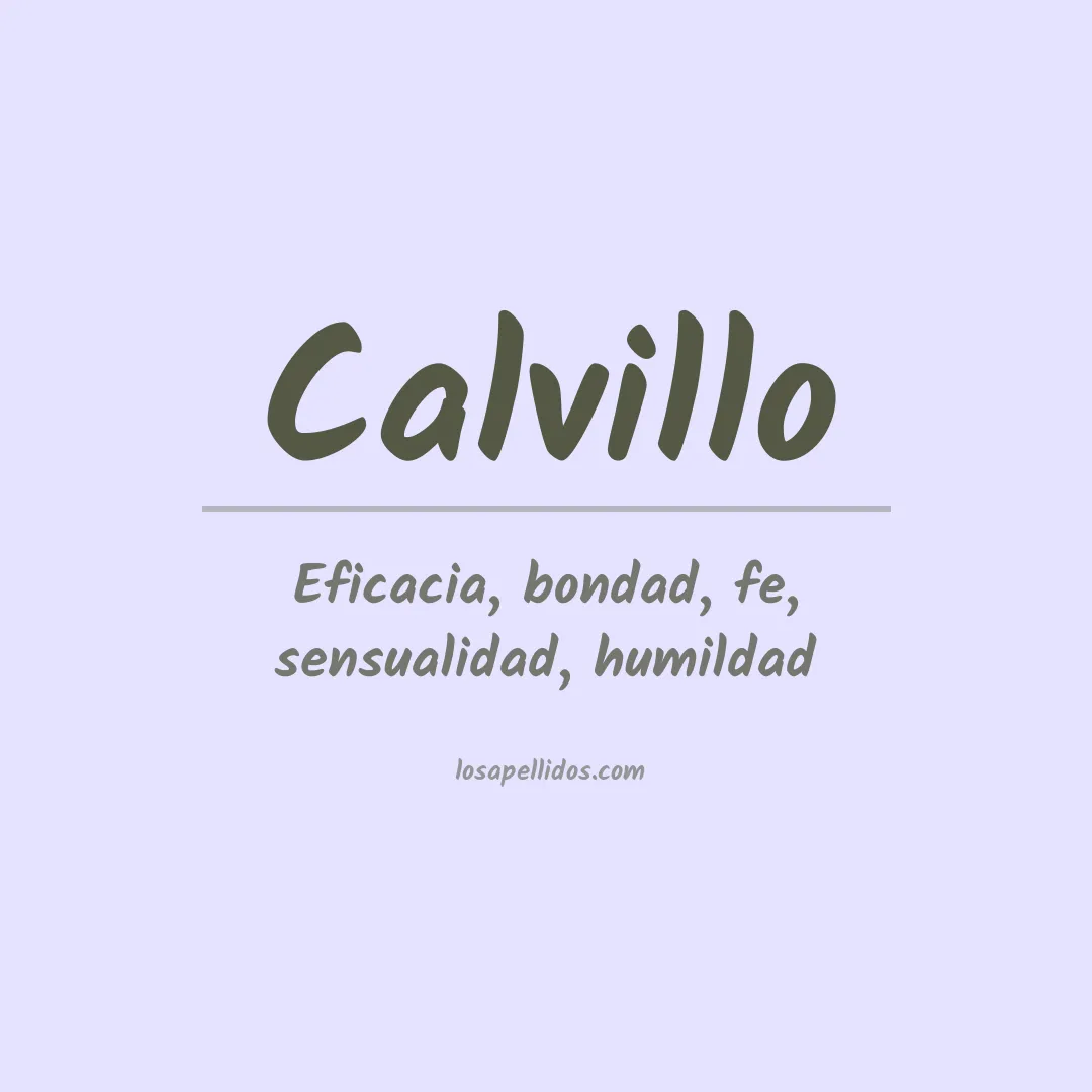 Apellido Calvillo