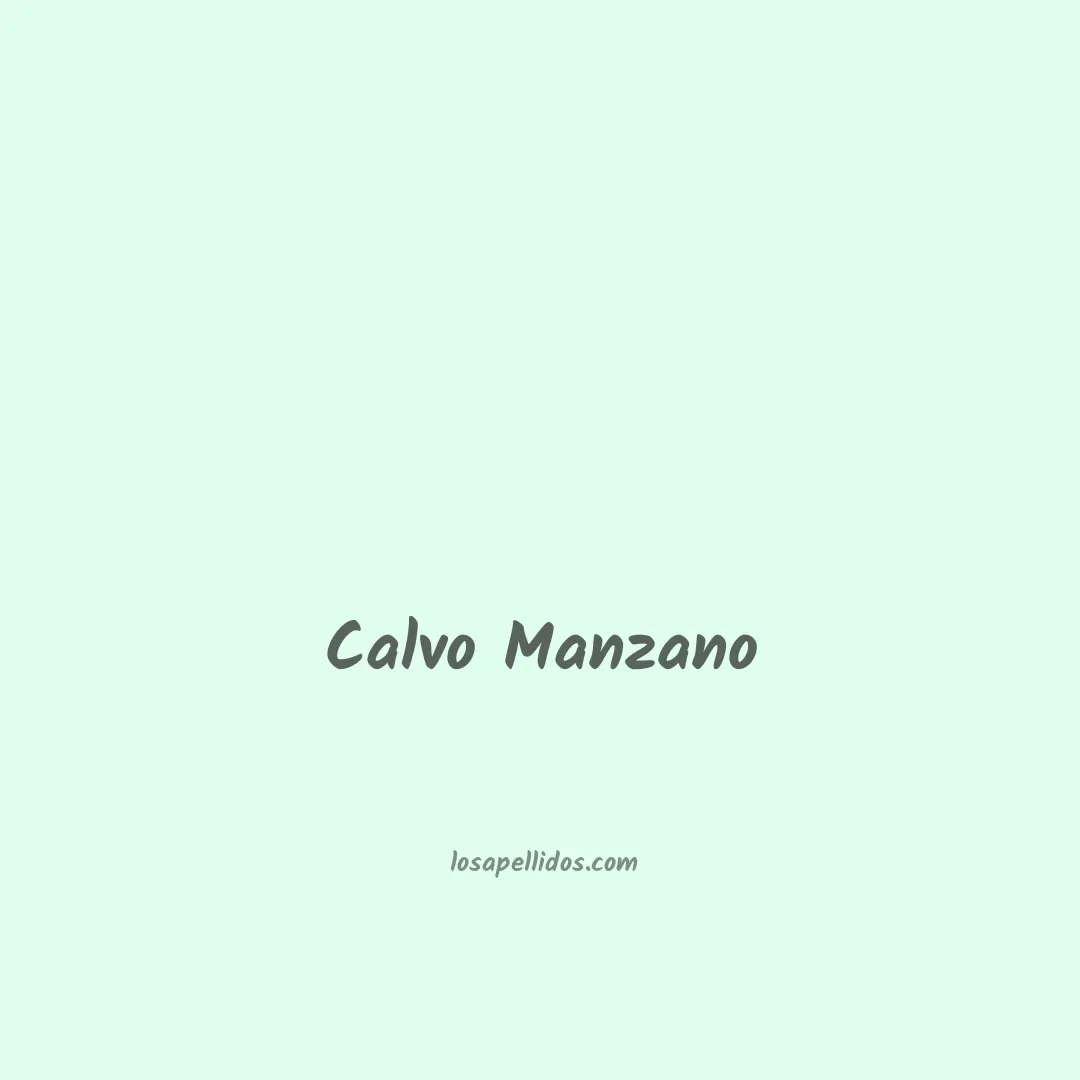 Calvo manzano en chino