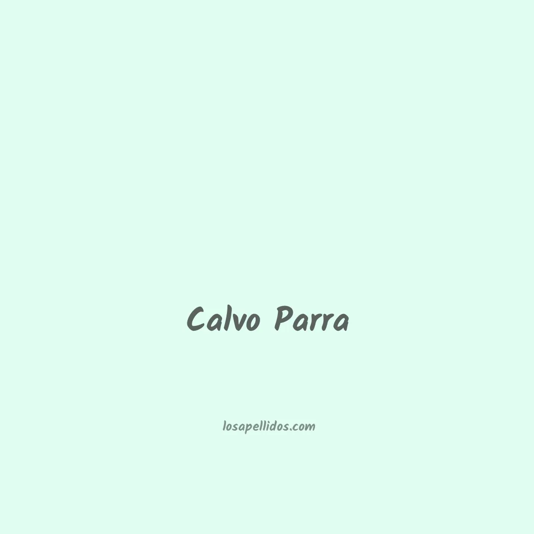 Calvo parra en chino