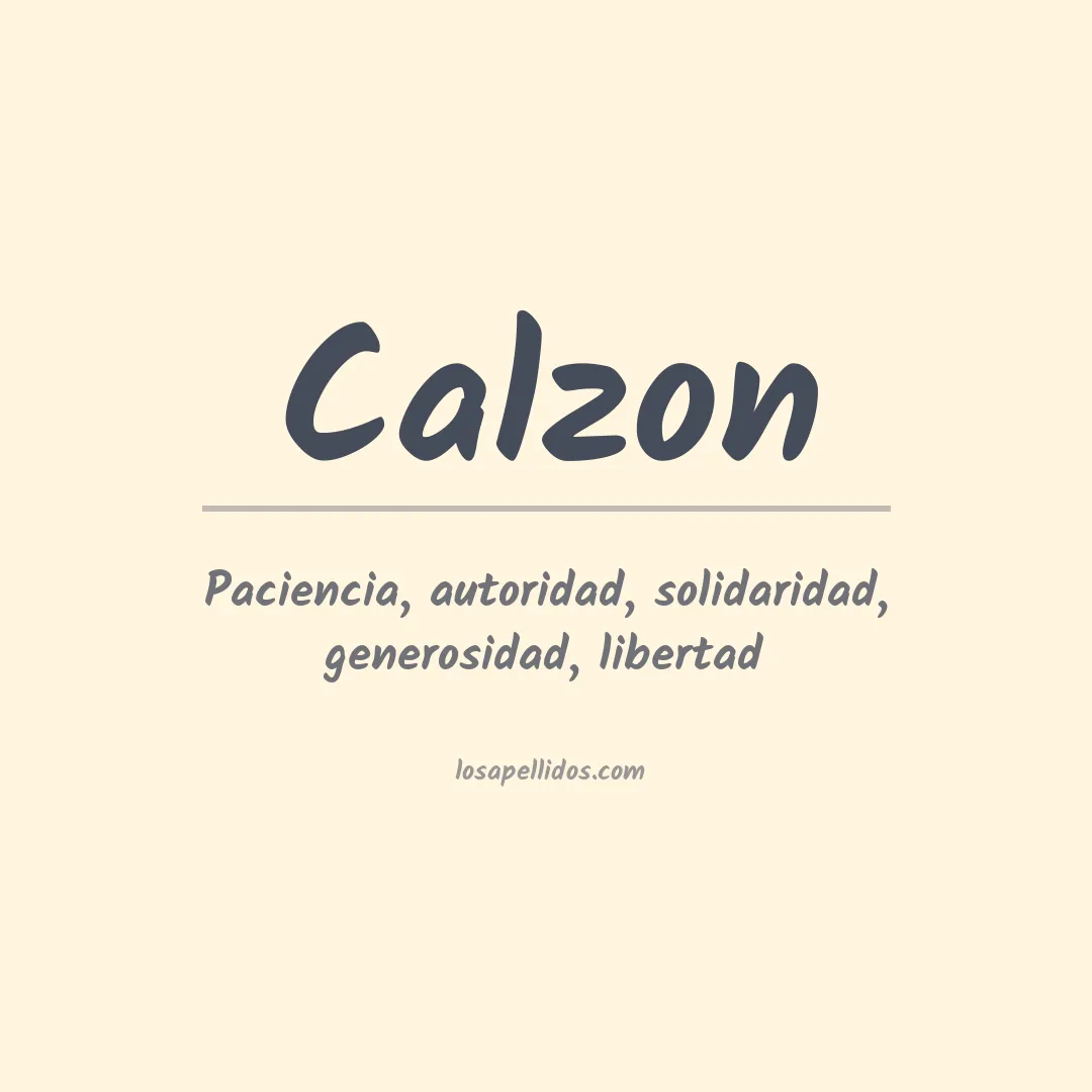 Significado del Apellido Calzon