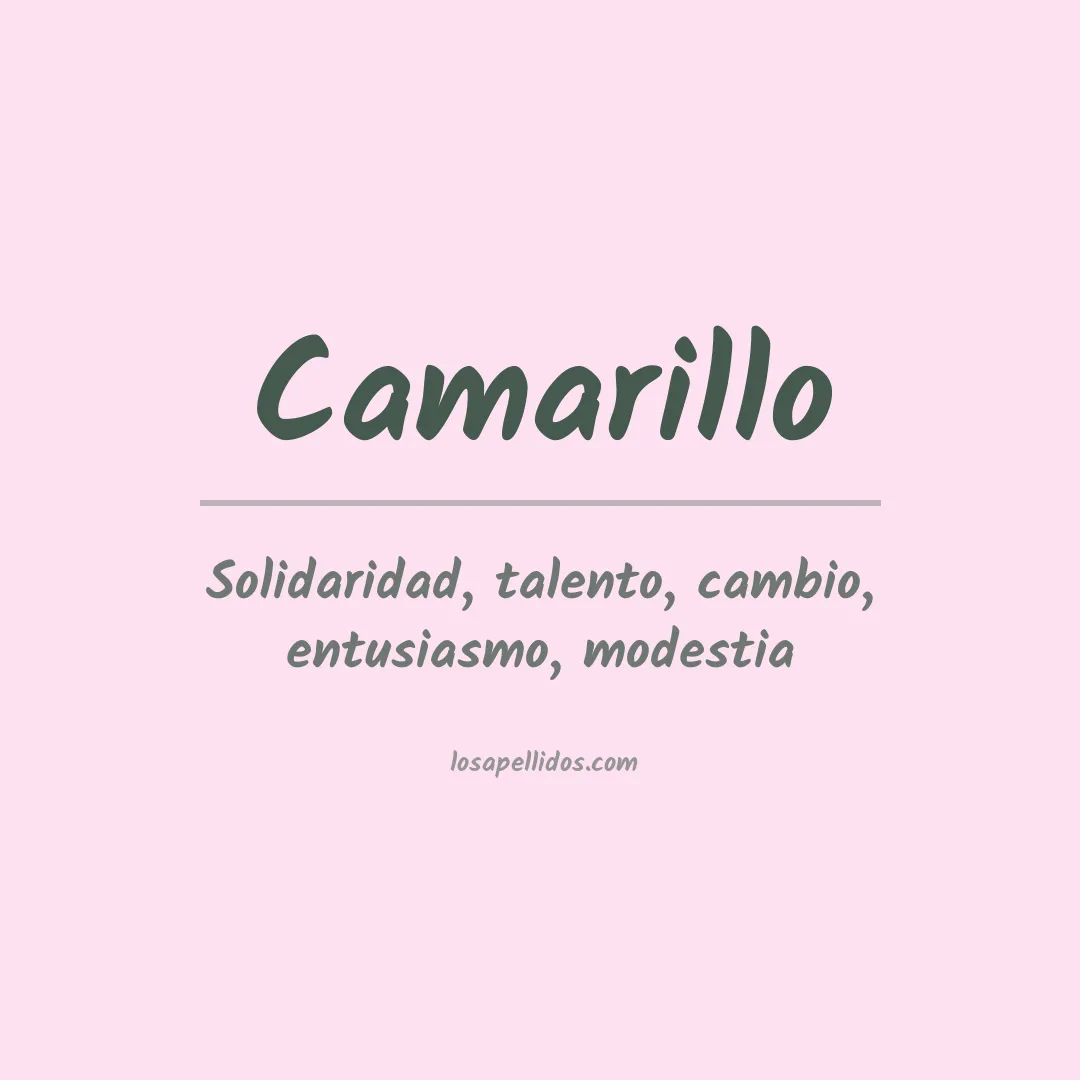 Apellido Camarillo