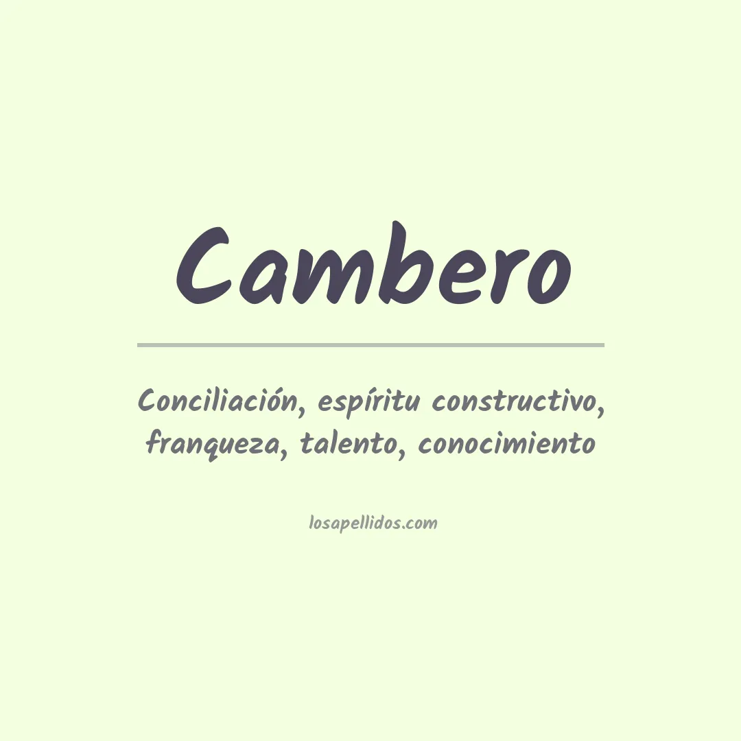 Apellido Cambero