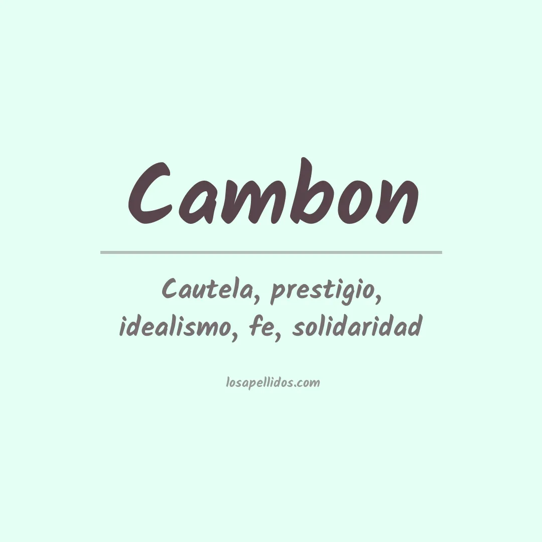 Apellido Cambon