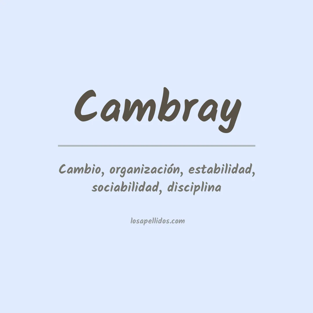 Apellido Cambray