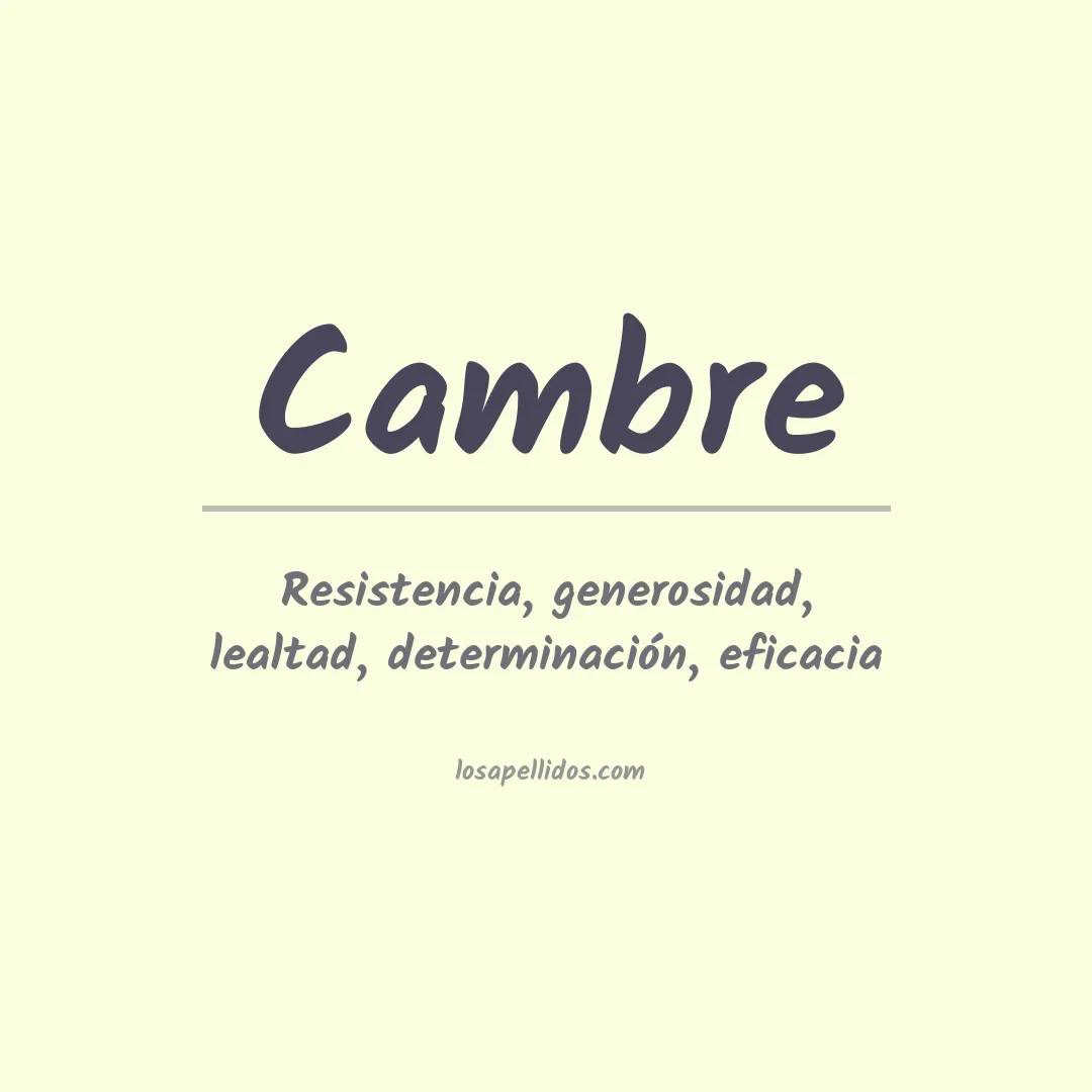 Apellido Cambre