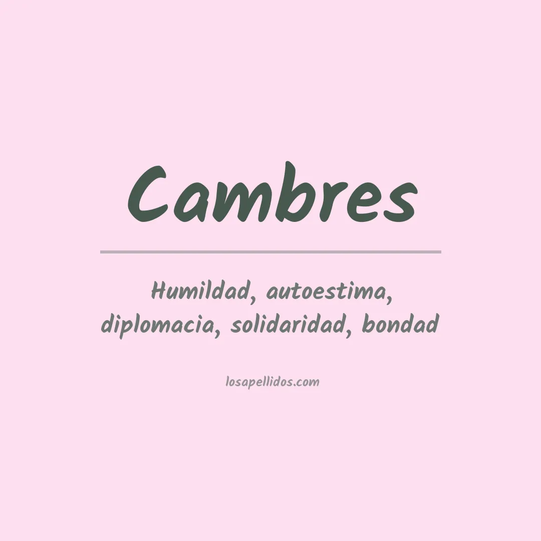 Apellido Cambres