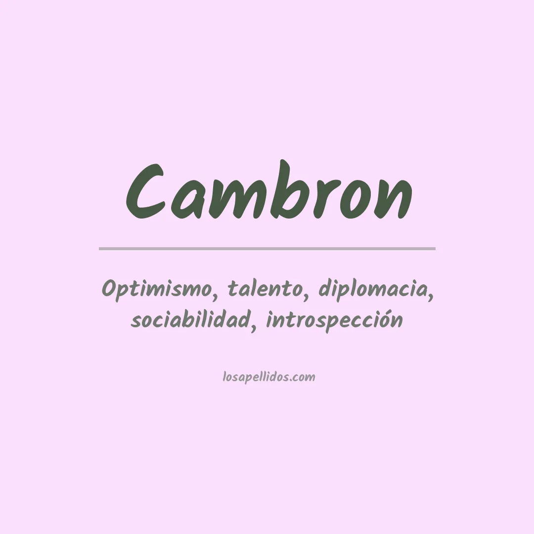 Apellido Cambrón
