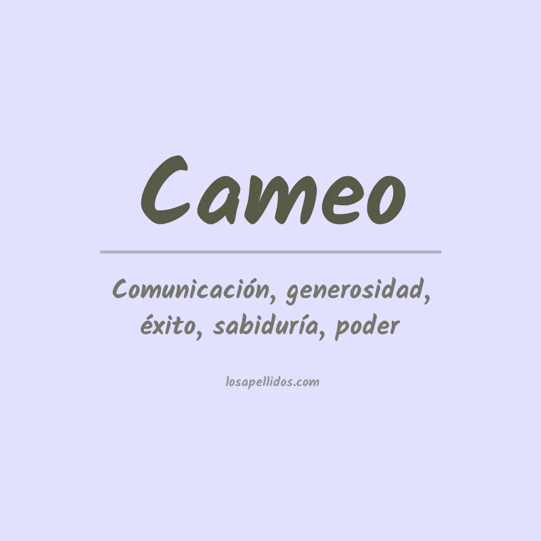 Apellido Cameo