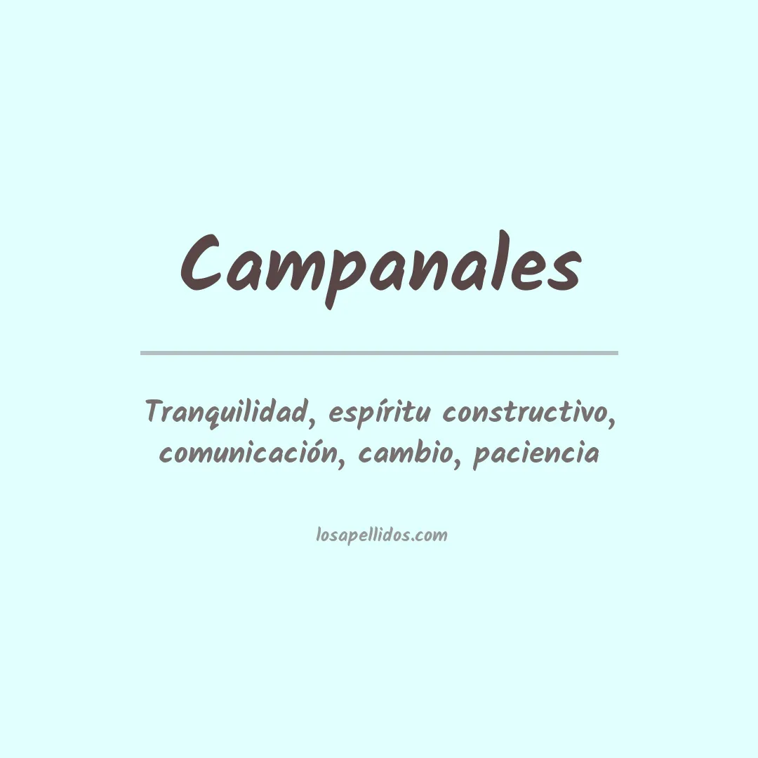 Significado del Apellido Campanales