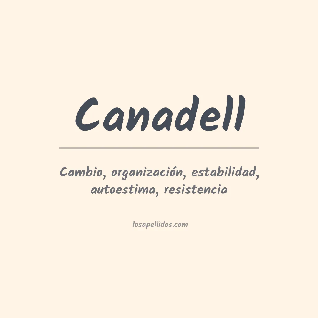 Apellido Canadell