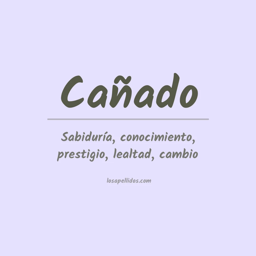 Apellido Cañado