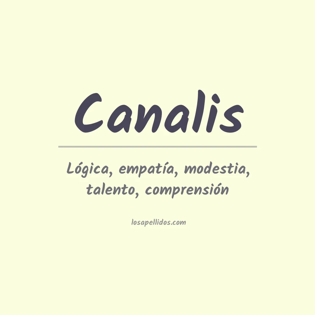 Apellido Canalis
