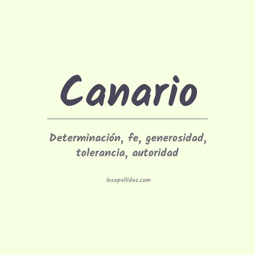 Apellido Canario