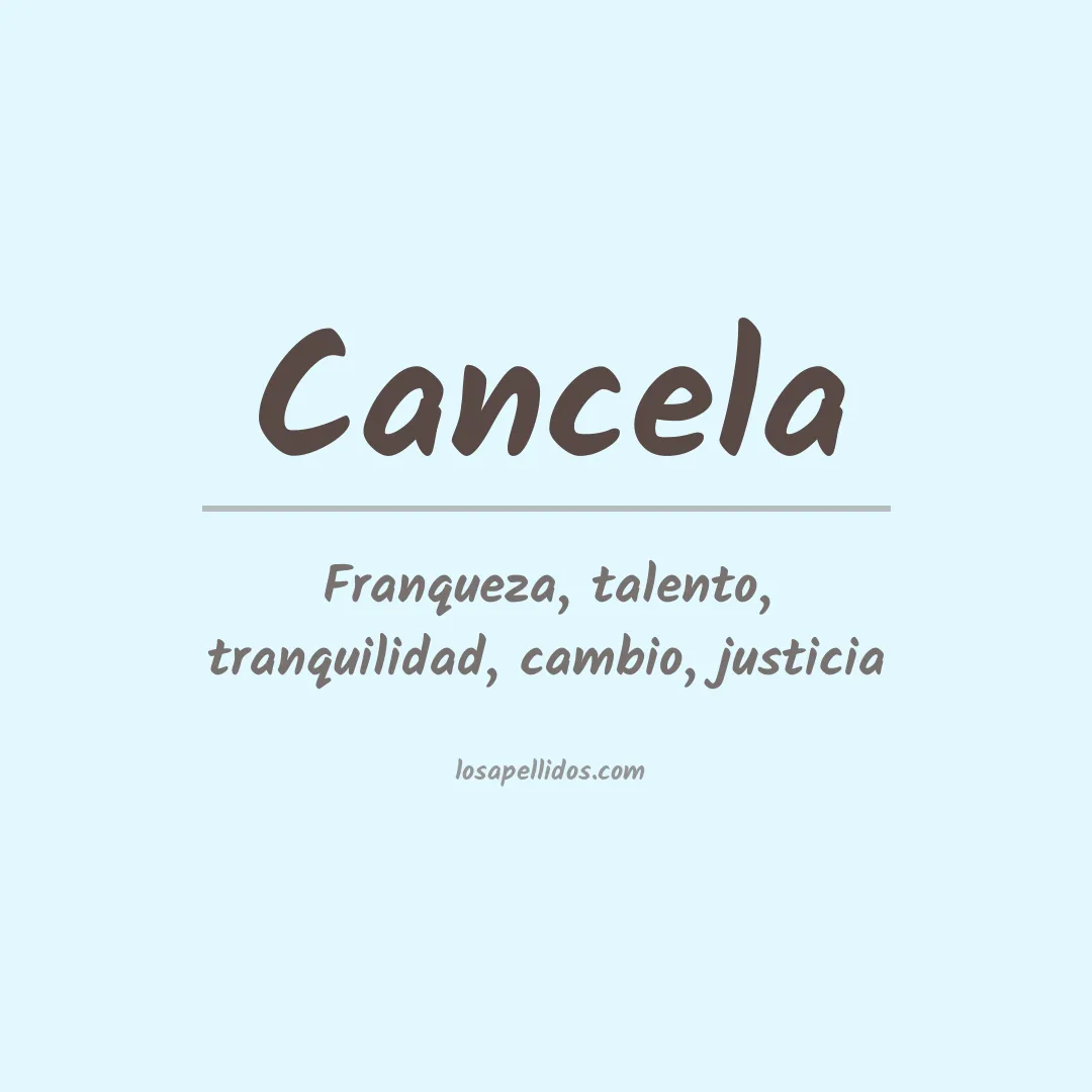 Apellido Cancela