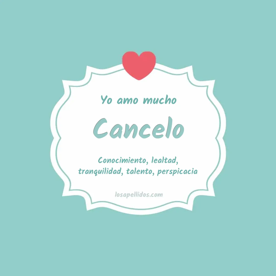 Yo amo mucho Cancelo