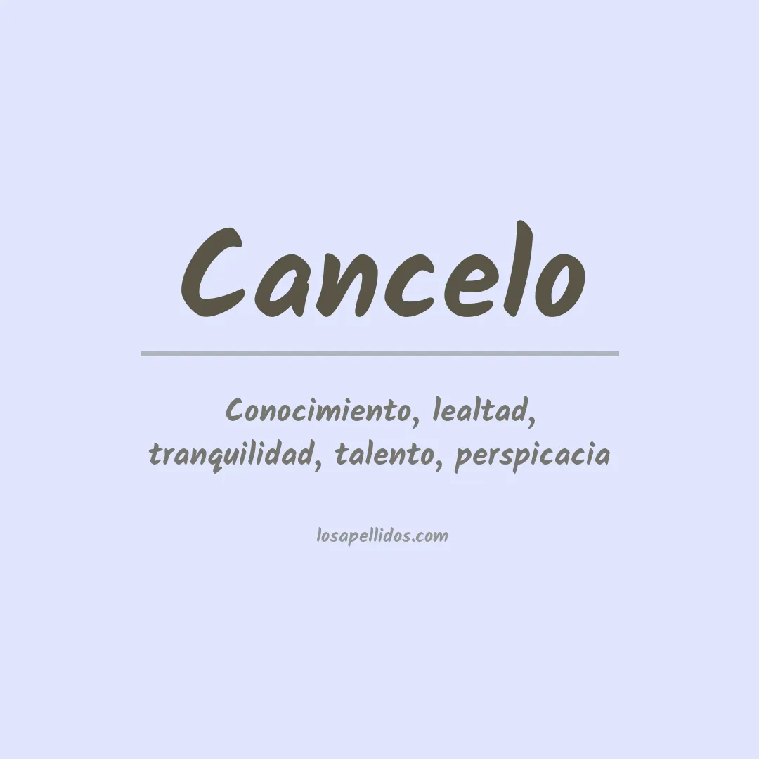Apellido Cancelo