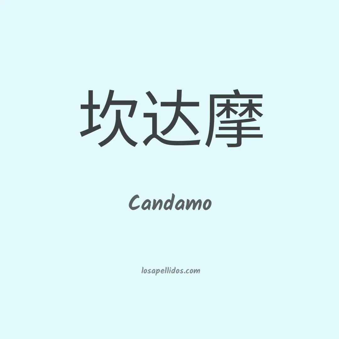 Candamo en chino