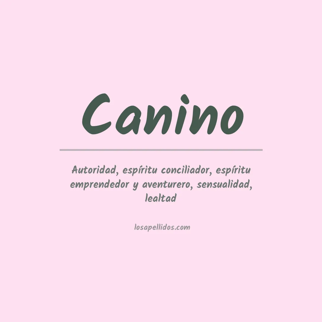 Apellido Canino
