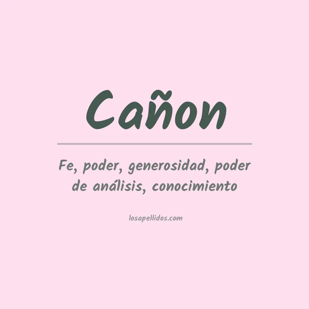 Apellido Cañon