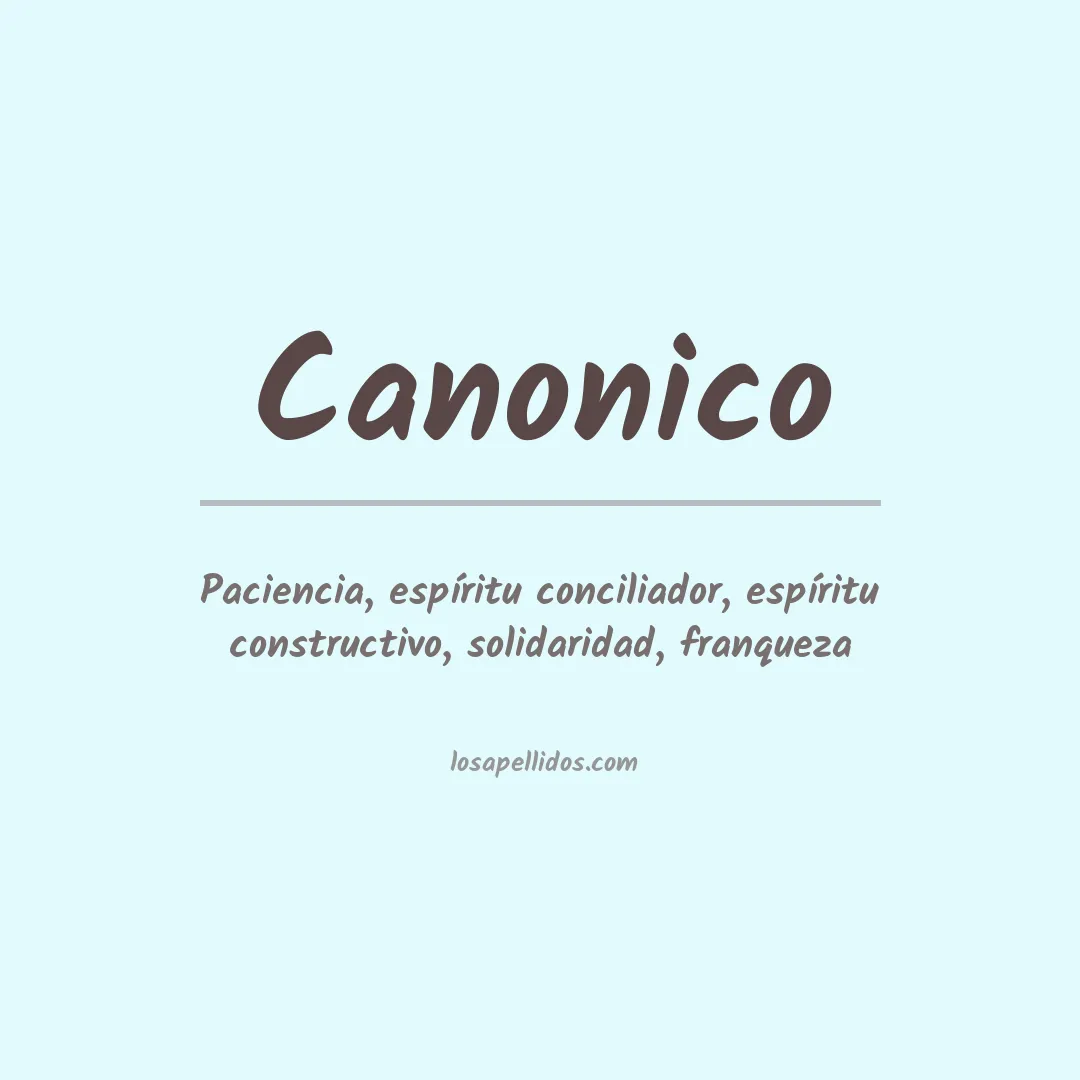 Apellido Canonico