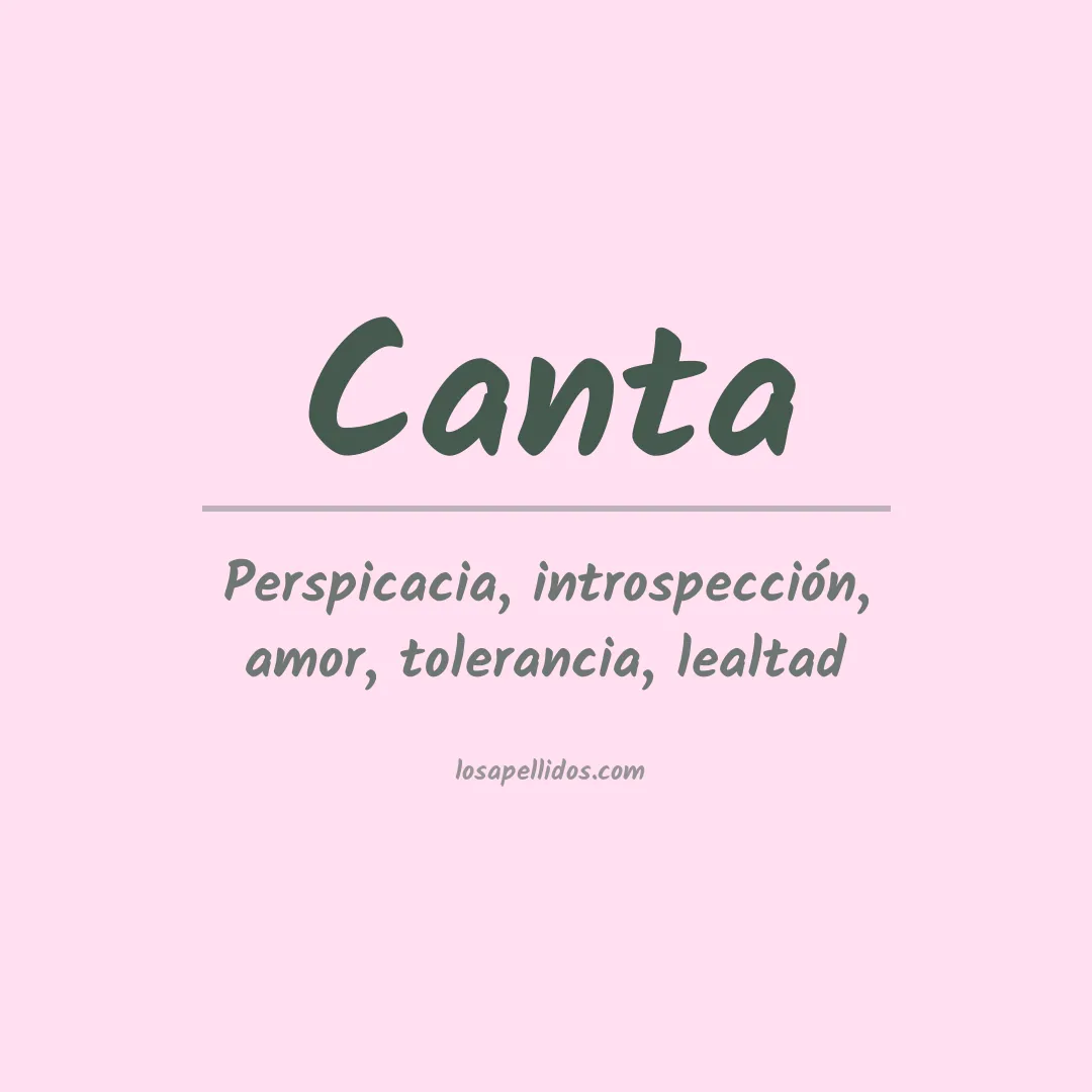 Apellido Canta