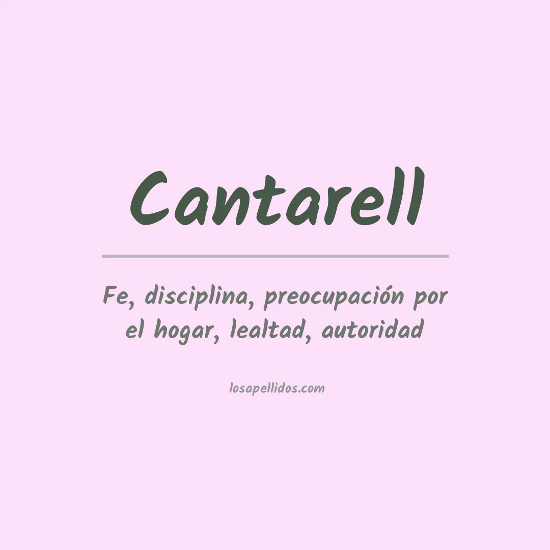 Apellido Cantarell