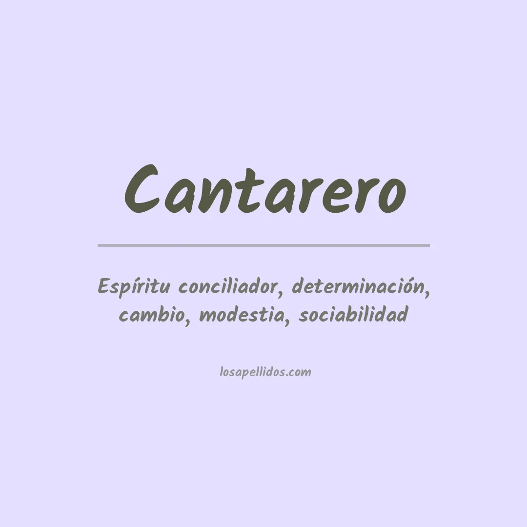 Apellido Cantarero