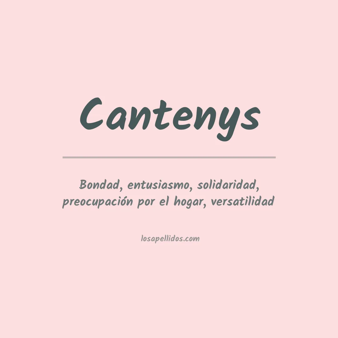 Apellido Cantenys