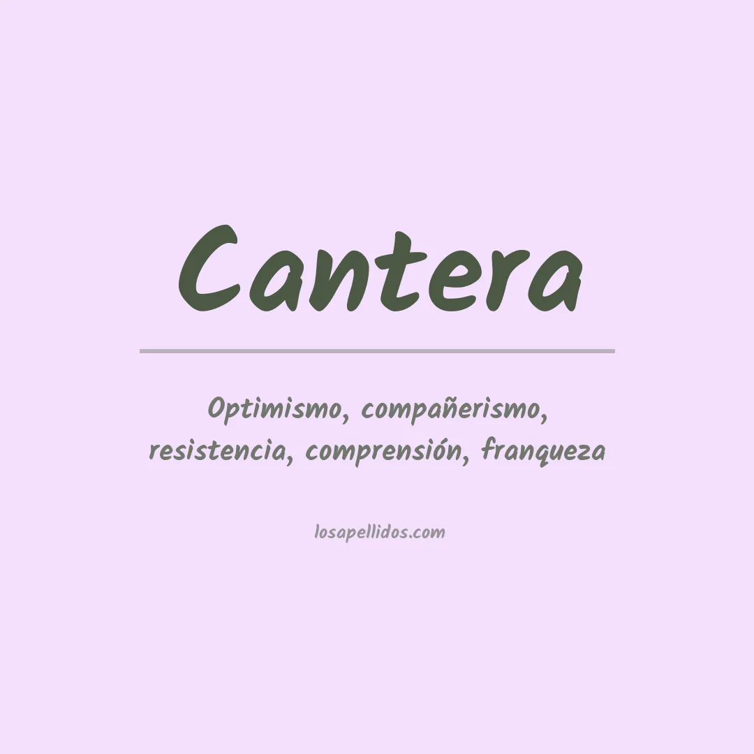 Apellido Cantera