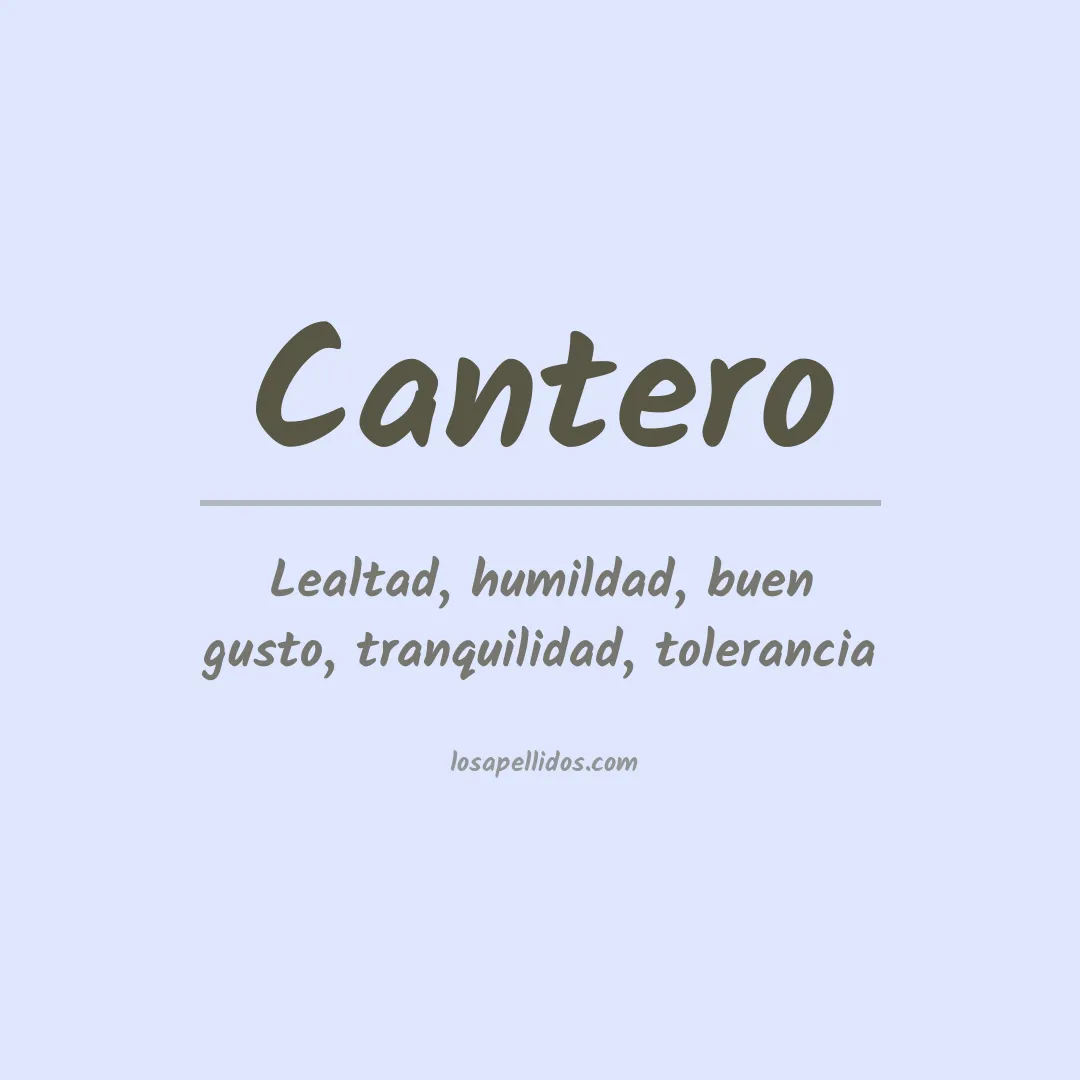 Apellido Cantero