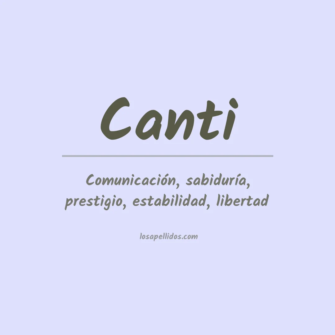 Apellido Canti