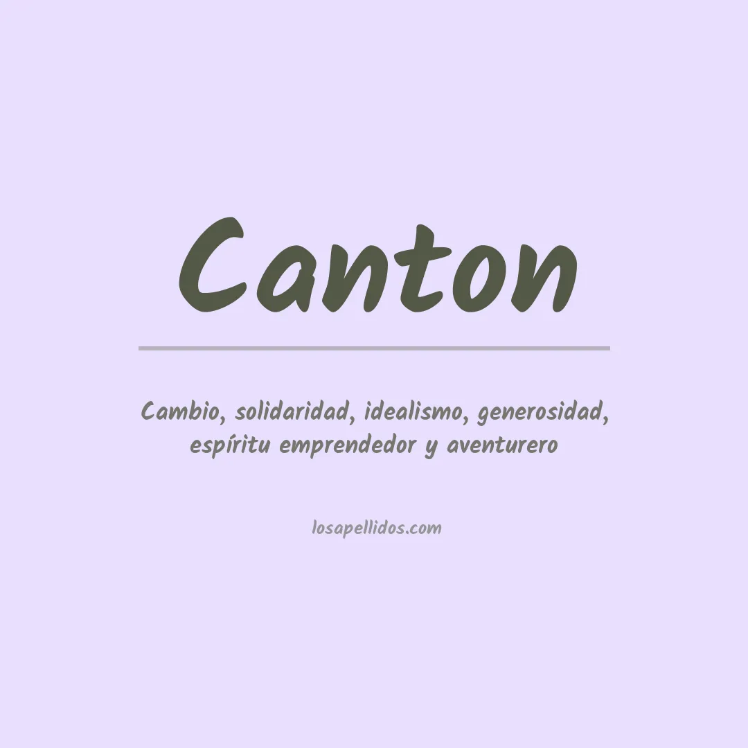 Apellido Cantón