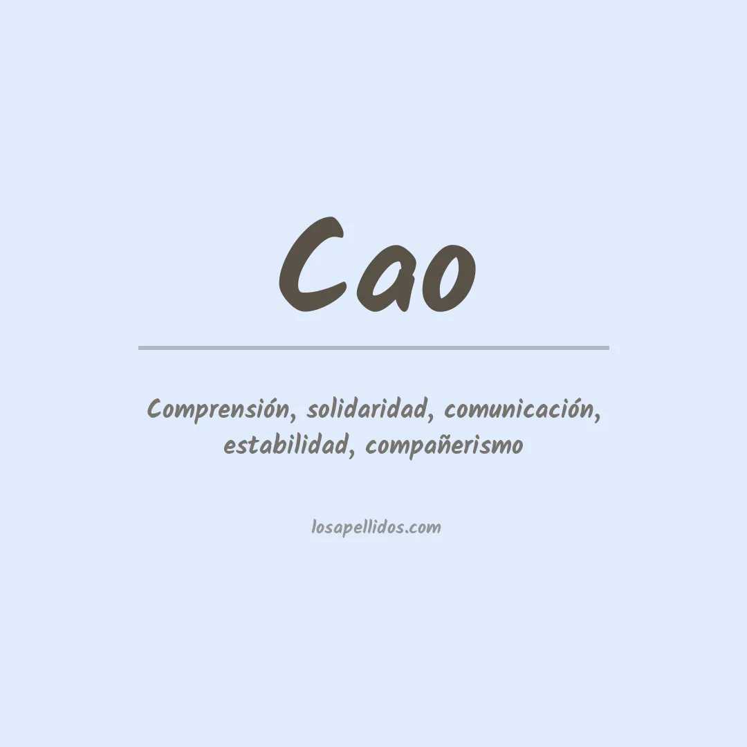 Apellido Cao