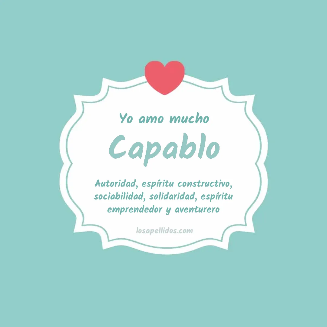 Yo amo mucho Capablo