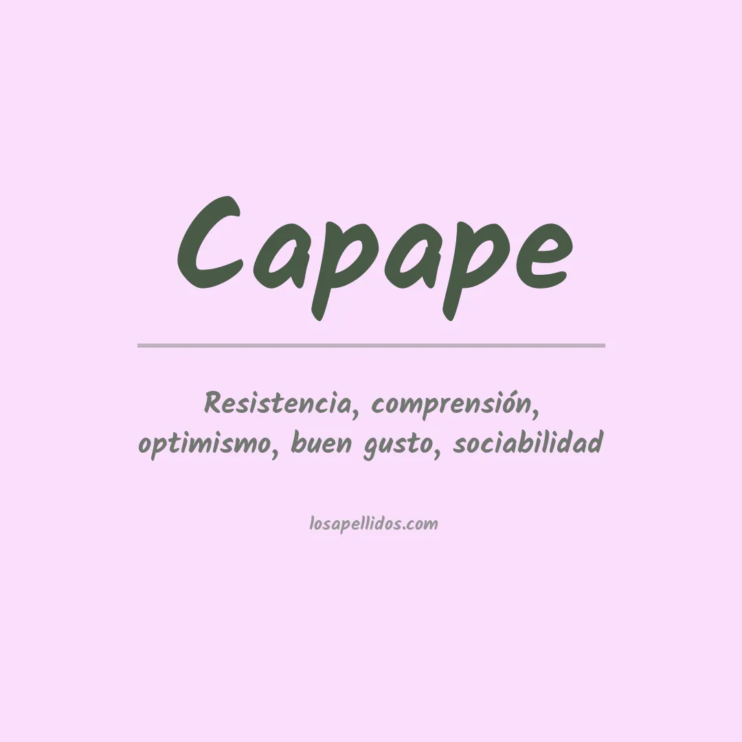Apellido Capape