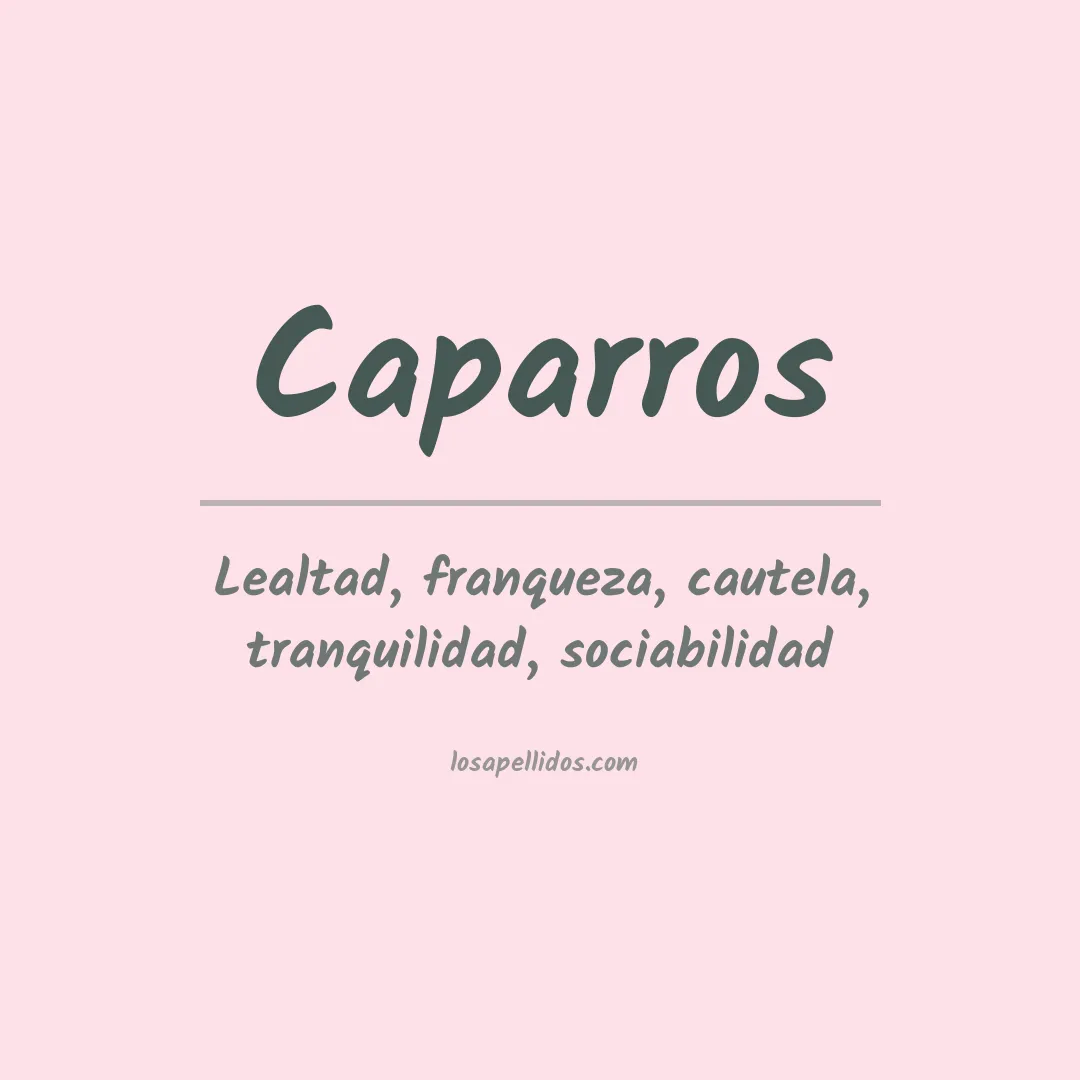 Apellido Caparros