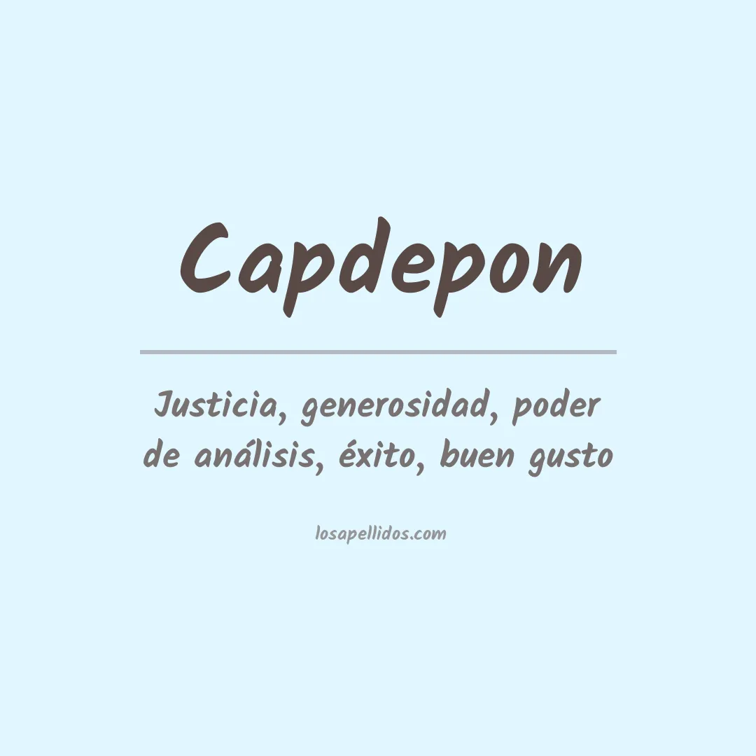 Apellido Capdepon