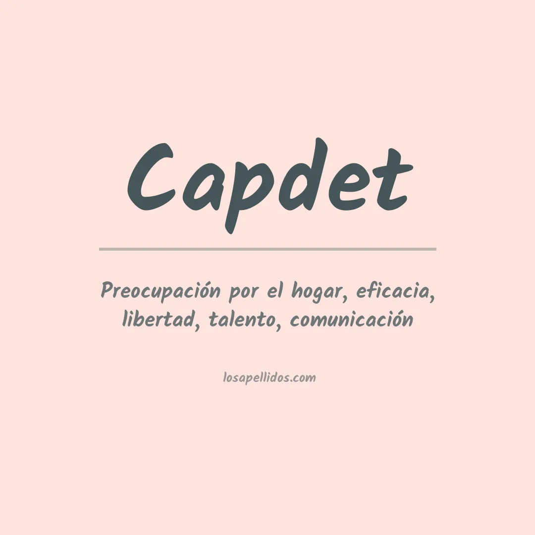 Apellido Capdet
