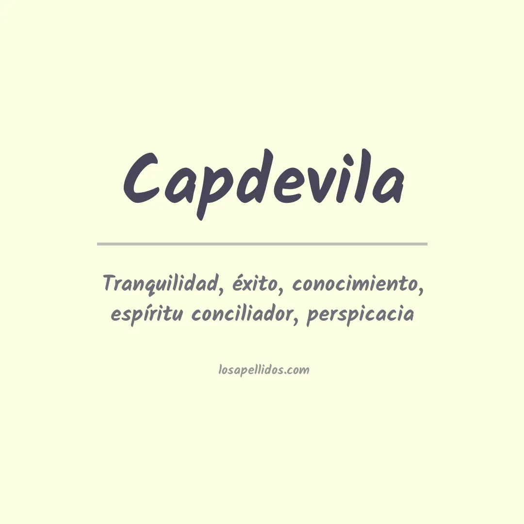 Apellido Capdevila