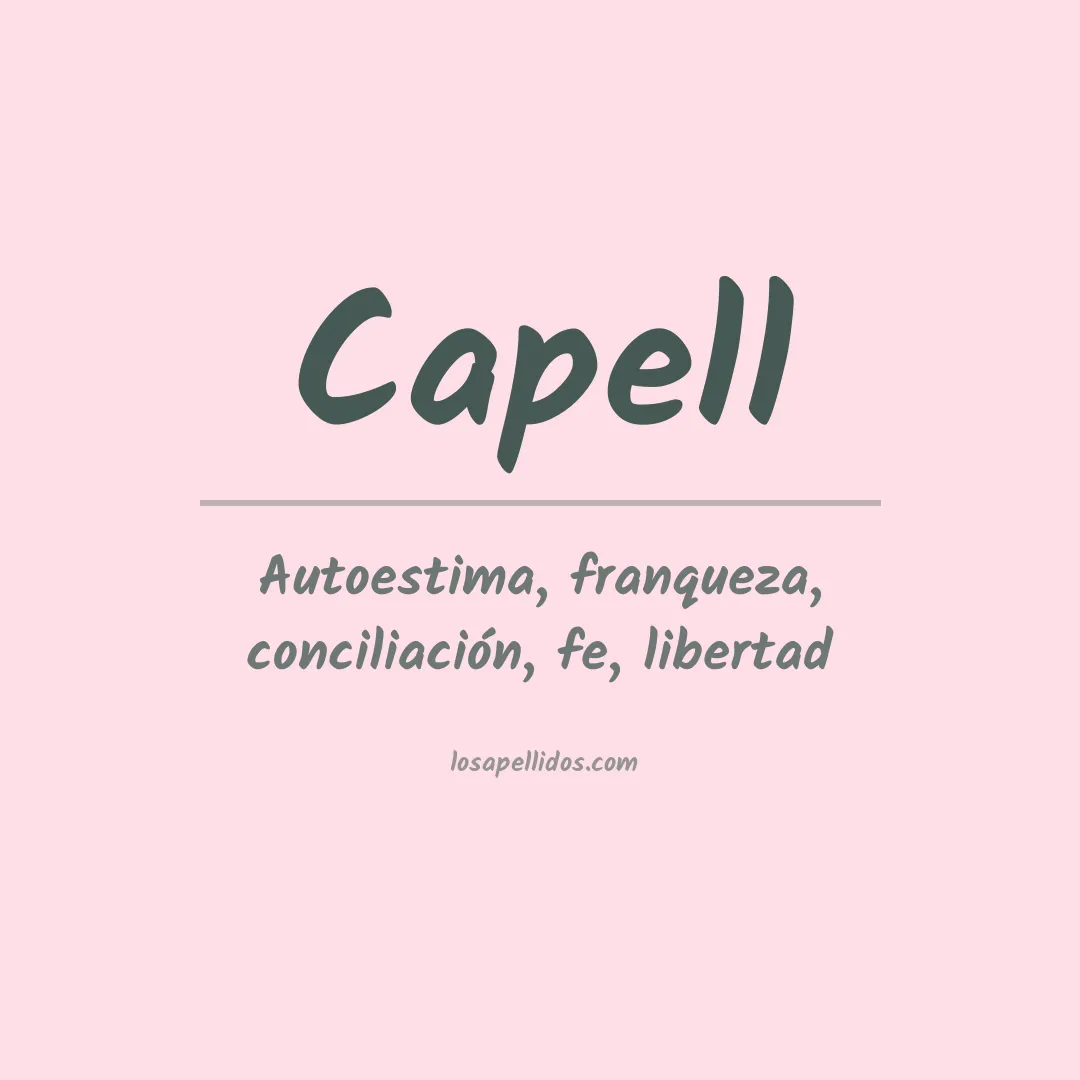Apellido Capell