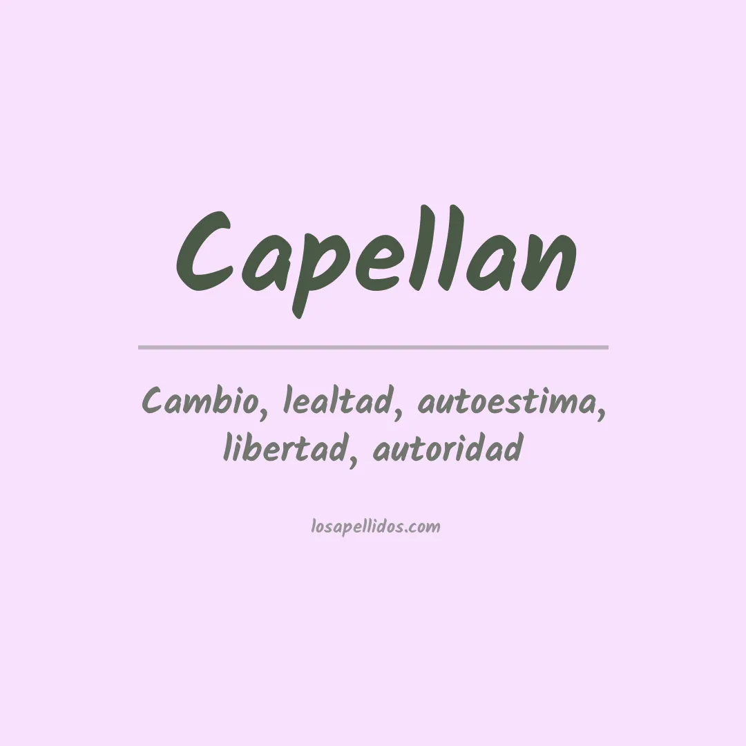 Apellido Capellán