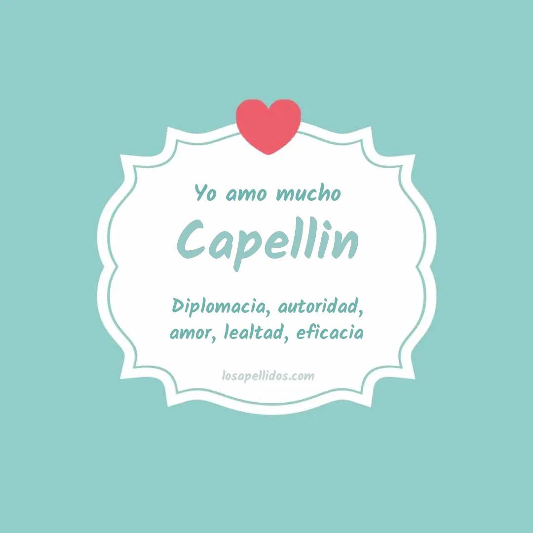 Yo amo mucho Capellin