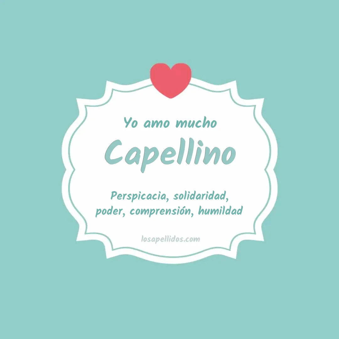 Yo amo mucho Capellino