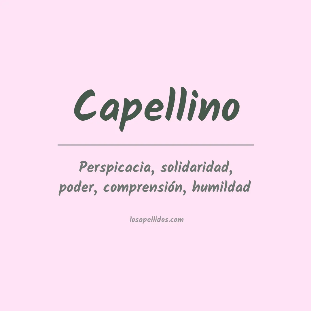 Apellido Capellino